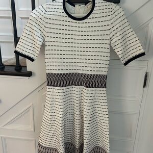 Shoshanna Black and White Striped Dress